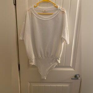 white comfy bodysuit